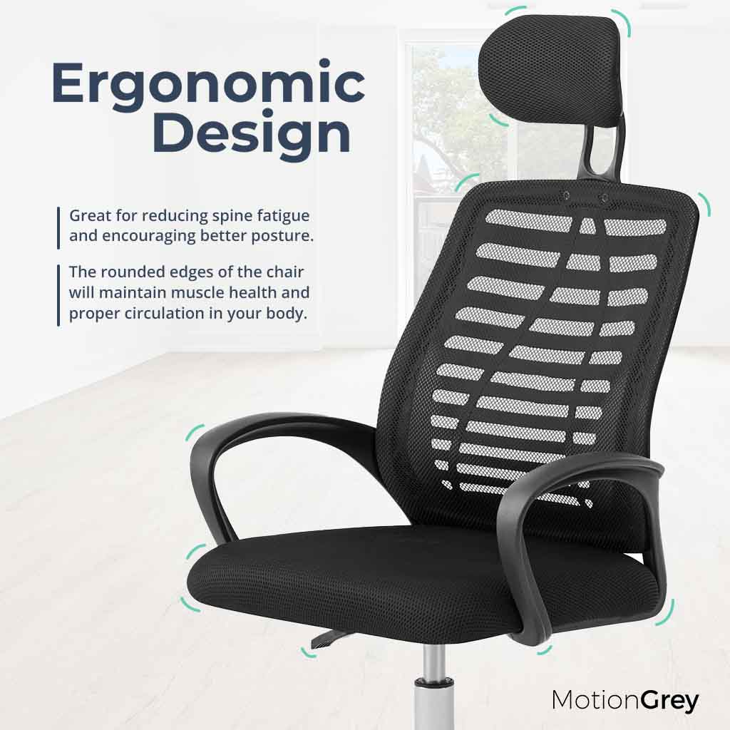 Motion MC2 Ergonomic Mesh High Office Black