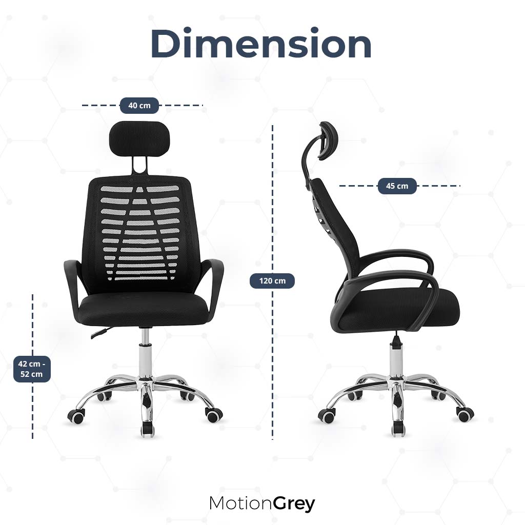Motion MC2 Ergonomic Mesh High Office Black