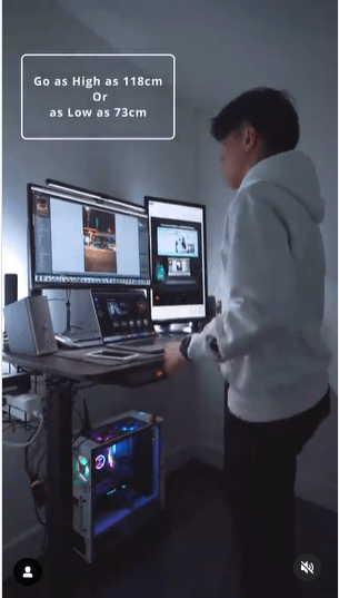 (Reel) Quick Standing Desk Feature Highlight by Influencer Stephen Tam | MotionGrey
