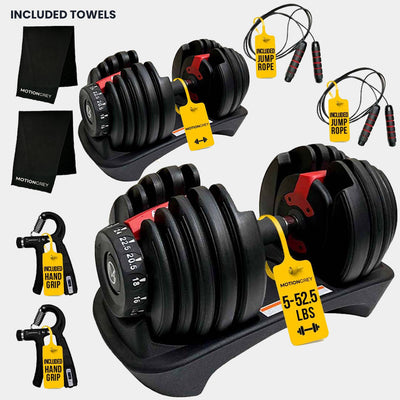 MotionGrey Adjustable Dumbbells