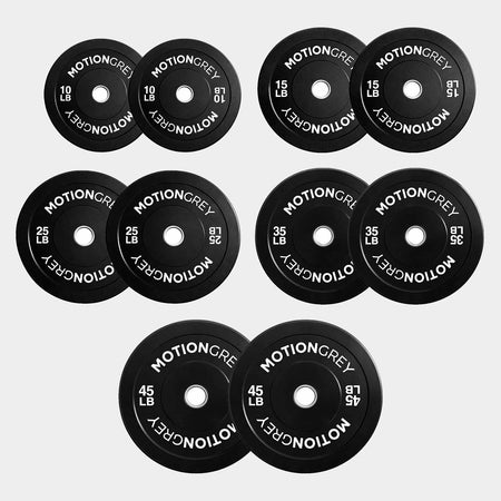 MotionGrey classic weight plates in five available weights