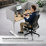 MotionGrey Desk Privacy Panel – Desk Modesty Panel for Standing Desks