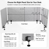 MotionGrey Desk Privacy Panel – Desk Modesty Panel for Standing Desks