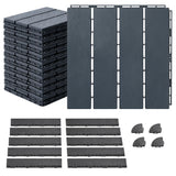 MotionGrey Interlocking 4 Slat Deck Tiles – Waterproof Outdoor Patio Flooring