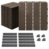 MotionGrey Interlocking 4 Slat Deck Tiles – Waterproof Outdoor Patio Flooring