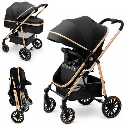 MotionGrey 4-Wheel Baby Stroller