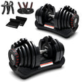 MotionGrey 90lb QuickLift Pro Adjustable Dumbbells