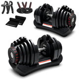 MotionGrey 90lb QuickLift Pro Adjustable Dumbbells