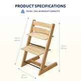Blessy Wooden High Chair - The Perfect Adjustable Baby Highchair Solution for Your Babies and Toddlers or as a Dining Chair. (6 Months up to 250 Lb)