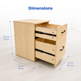 Motion Rolling Wooden Filing Cabinet