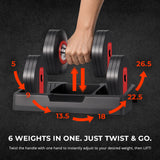 MotionGrey 26LB Adjustable Dumbbells
