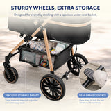 MotionGrey 4-Wheel Baby Stroller