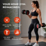 MotionGrey 26LB Adjustable Dumbbells