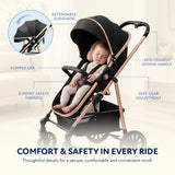MotionGrey 4-Wheel Baby Stroller