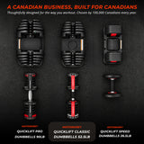 MotionGrey 52lb QuickLift Classic Adjustable Dumbbells