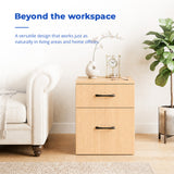 Motion Rolling Wooden Filing Cabinet