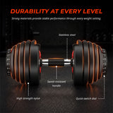 MotionGrey 52lb QuickLift Classic Adjustable Dumbbells