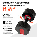 MotionGrey 26LB Adjustable Dumbbells