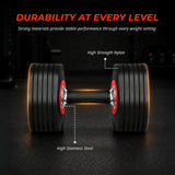 MotionGrey 26LB QuickLift Speed Adjustable Dumbbells