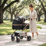 MotionGrey 4-Wheel Baby Stroller