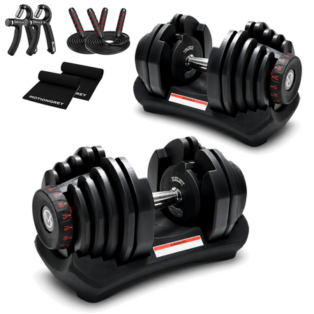 MotionGrey 90LB Adjustable Dumbbells