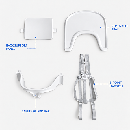 Blessy Wooden High Chair - The Perfect Adjustable Baby Highchair Solution for Your Babies and Toddlers or as a Dining Chair. (6 Months up to 250 Lb)