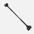 Assembled black barbell connector attachment shown diagonally