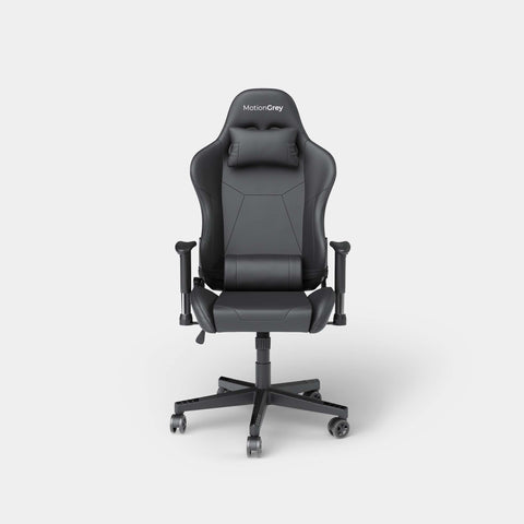 Black Motion Enforcer Pro gaming chair shown from the front