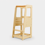 Blessy Baby Learning Tower in natural wood on a white background