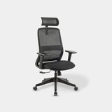 Black NovaCloud ergonomic office chair shown from an angled front view