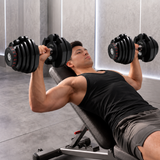MotionGrey 90lb QuickLift Pro Adjustable Dumbbells