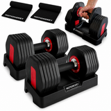 MotionGrey 26LB QuickLift Speed Adjustable Dumbbells