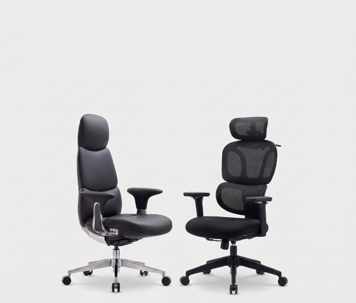 Ergonomic office chairs in black