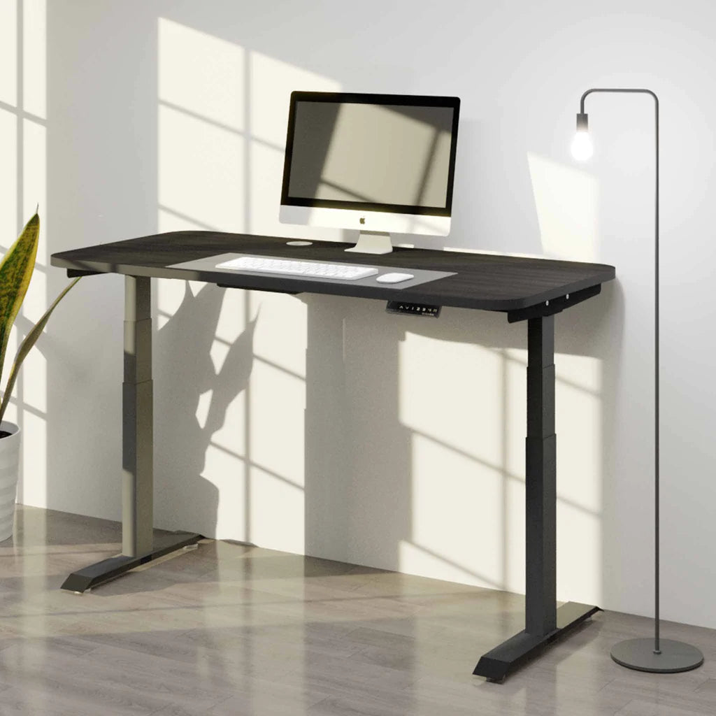 Motiongrey adjustable dual motors electric sit top to stand computer office standing desk