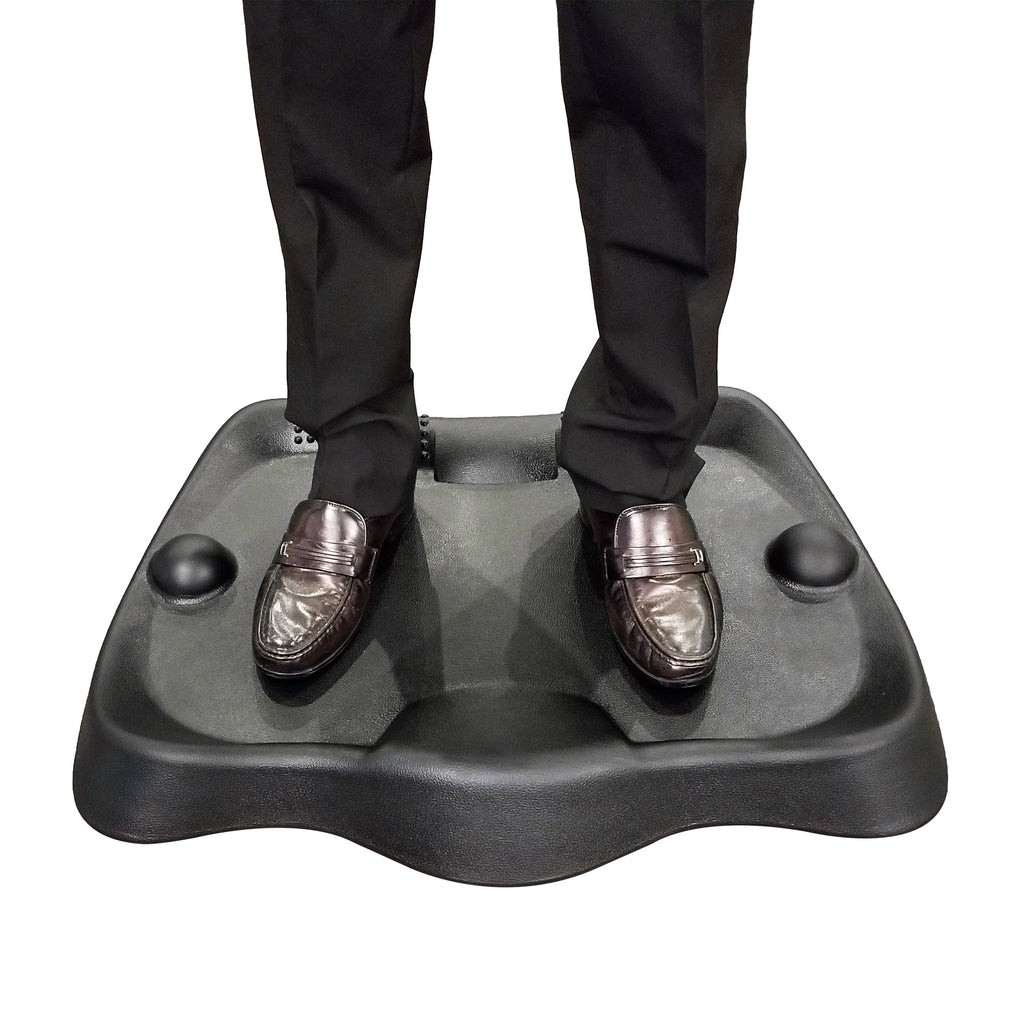 Anti Fatigue Mat Ergonomic Standing Desk Mat with Massage Roller Ball Black