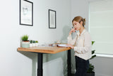 Motion Series - Standing Desk with Handmade Solid Wood Top - MotionGrey