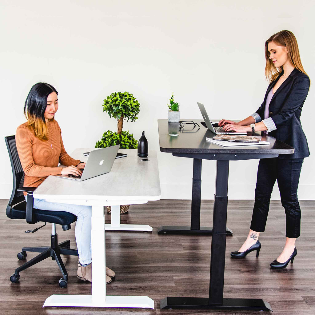 MotionGrey Standing Desk Height Adjustable Electric Motor Sit-to-Stand Desk  Computer for Home and Office - Black Frame (55x24 Tabletop Included) - Only  at Best Buy